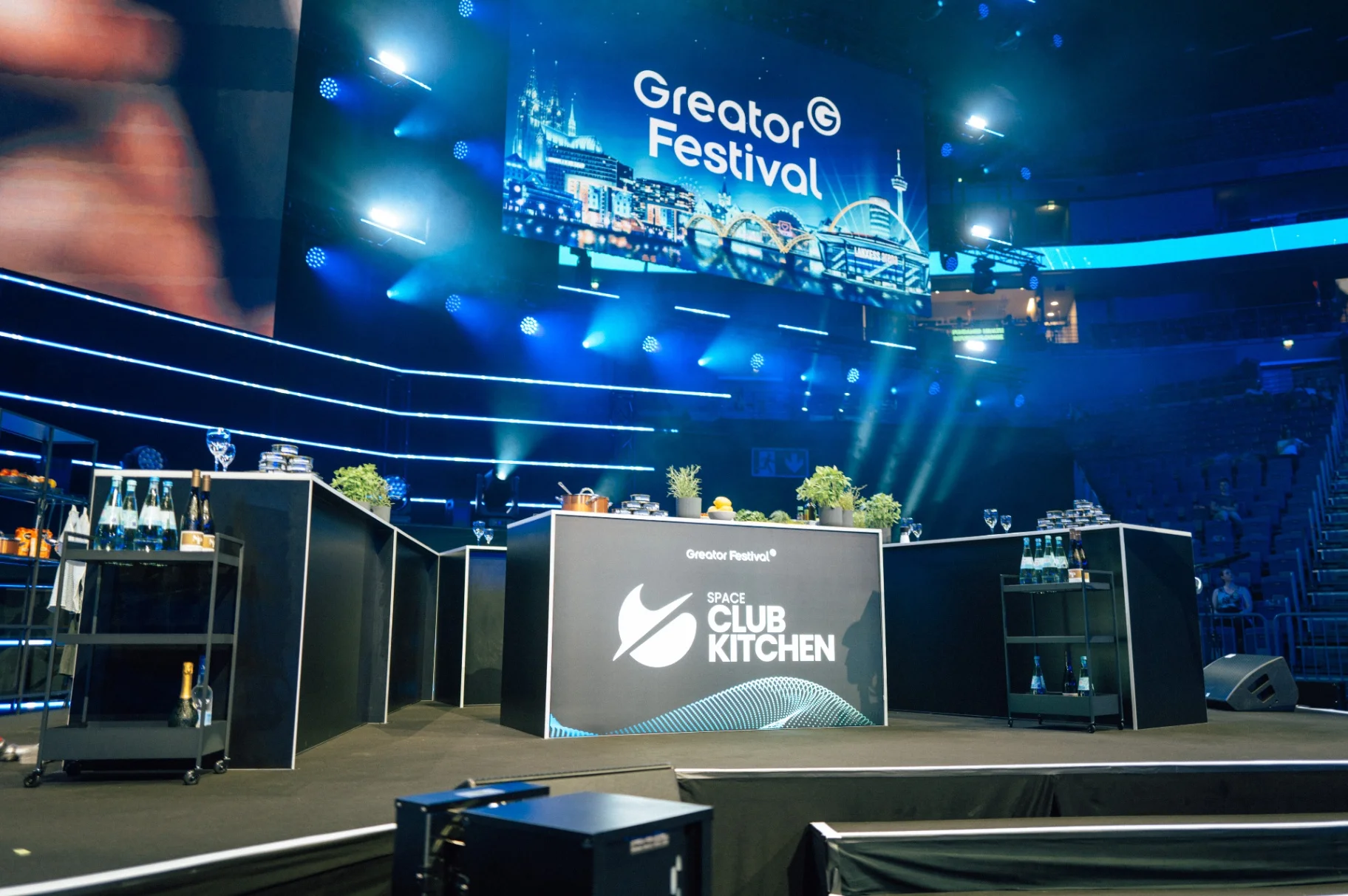 Space Club Kitchen beim Greator Festival 2026 · Die Bühne in der LANXESS Arena Köln